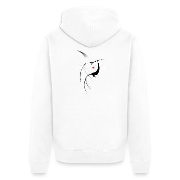 Vogel Schwalben - Unisex Premium Bio Zip Hoodie - Weiß - Hinten - Thijin (182cm)