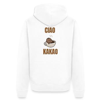 cacao ciao - Veste à capuche bio Premium Unisexe - blanc - Dos - Thijin (182cm)