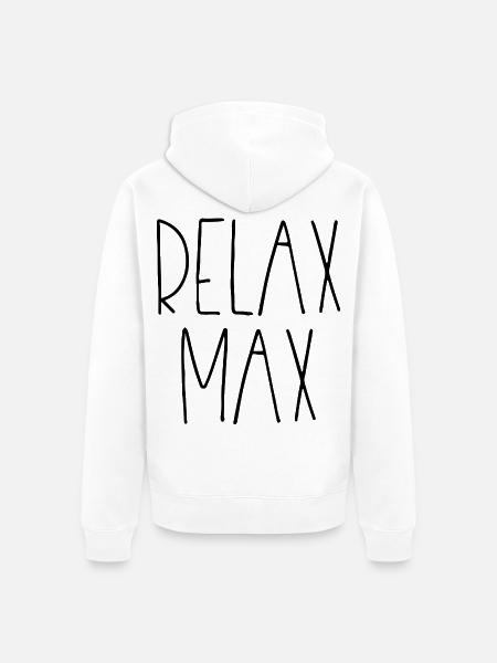 Entspannen Sie sich Max - Unisex Premium Bio Zip Hoodie - Weiß