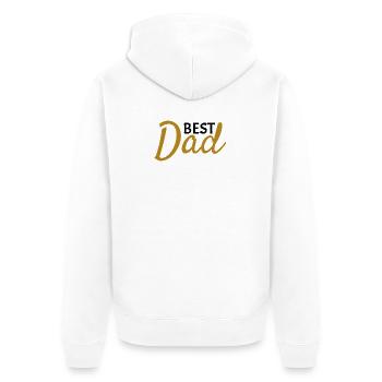Best Dad - Unisex Premium Bio Zip Hoodie - Weiß - Hinten - Thijin (182cm)