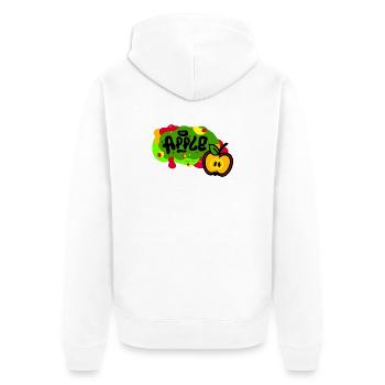 Apple - Calypso Blous - Unisex Premium Bio Zip Hoodie - Weiß - Hinten - Thijin (182cm)