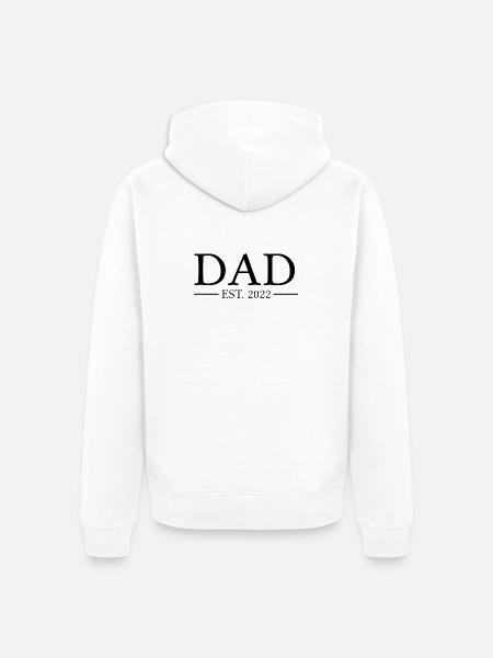 Dad EST 2022 - Unisex Premium Bio Zip Hoodie - Weiß