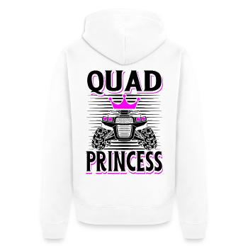 Quad Princess ATV Allrad Quad Fahren Offroad Girl - Unisex Premium Bio Zip Hoodie - Weiß - Hinten - Thijin (182cm)