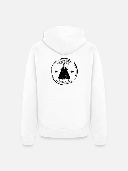 Plane F14 Tomcat - Unisex Premium Organic Zip Hoodie - white