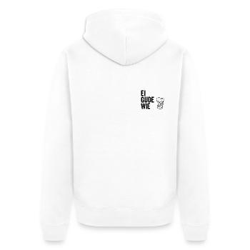 Ei gude wie - Unisex Premium Bio Zip Hoodie - Weiß - Hinten - Thijin (182cm)