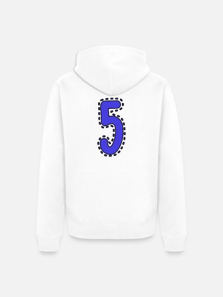5 - Unisex Premium Bio Zip Hoodie - Weiß