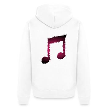 Musik Musiknote - Unisex Premium Bio Zip Hoodie - Weiß - Hinten - Thijin (182cm)