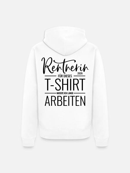 Rentnerin 2026 - Unisex Premium Bio Zip Hoodie - Weiß