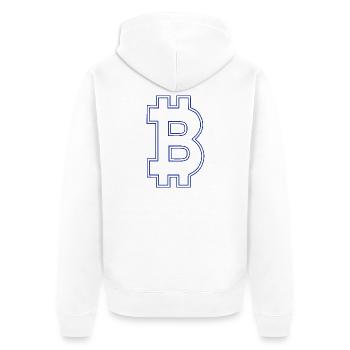 Bitcoin bitcoin BITCOIN Bitcoin - Unisex Premium Bio Zip Hoodie - Weiß - Hinten - Thijin (182cm)