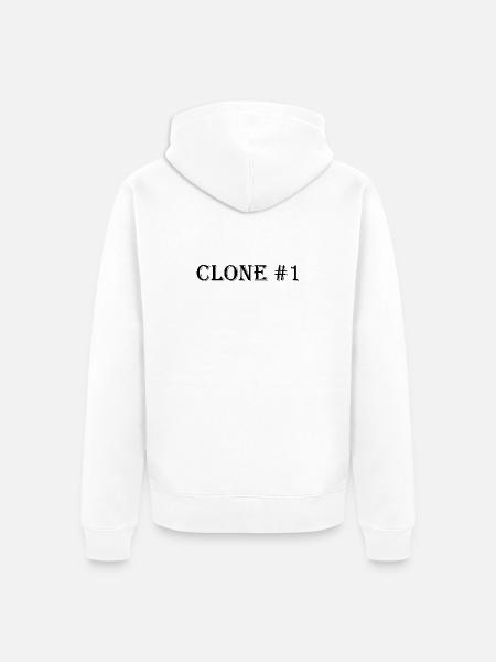 Clone #1 - Unisex Premium Bio Zip Hoodie - Weiß