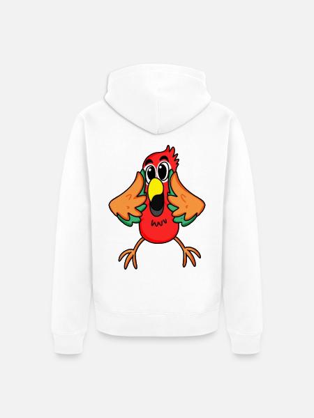 Parrot jungle - Unisex Premium Organic Zip Hoodie - white