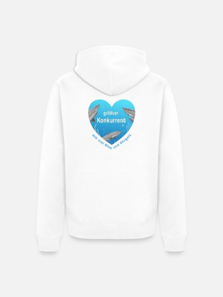 größter Konkurrent - Unisex Premium Bio Zip Hoodie - Weiß