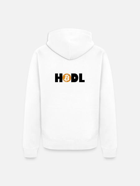 Bitcoin Revolution – Hold the Future - Unisex Premium Bio Zip Hoodie - Weiß
