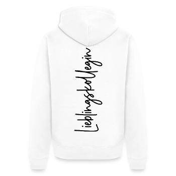Lieblingskollegin - Unisex Premium Bio Zip Hoodie - Weiß - Hinten - Thijin (182cm)