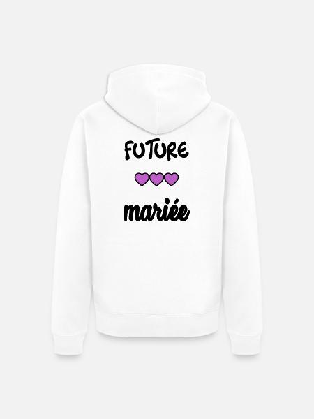 ZUKÜNFTIGE BRAUT - Unisex Premium Bio Zip Hoodie - Weiß