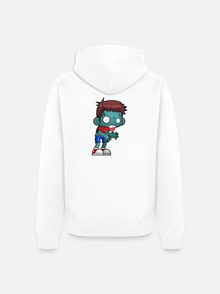 Zombie - Unisex Premium Bio Zip Hoodie - Weiß