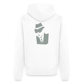 Ska Man - Unisex Premium Bio Zip Hoodie - Weiß - Hinten - Thijin (182cm)