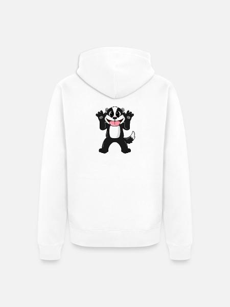 Badger - Unisex Premium Organic Zip Hoodie - white