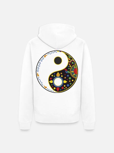 tao bunt - Unisex Premium Bio Zip Hoodie - Weiß