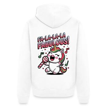 Fa-la-la-la Fabuleux ! - Veste à capuche bio Premium Unisexe - blanc - Dos - Thijin (182cm)