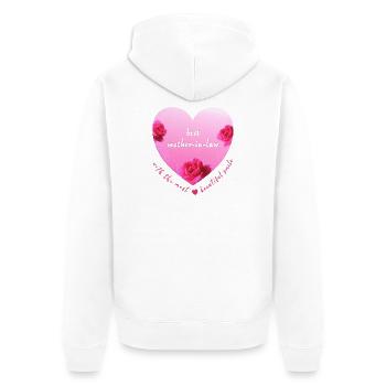 best mother in law - Unisex Premium Bio Zip Hoodie - Weiß - Hinten - Thijin (182cm)