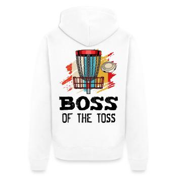 Le cadeau rétro de frisbee Toss Discgolf - Veste à capuche bio Premium Unisexe - blanc - Dos - Thijin (182cm)