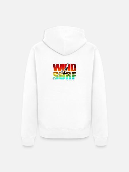 Windsurfen fürs Leben - Unisex Premium Bio Zip Hoodie - Weiß