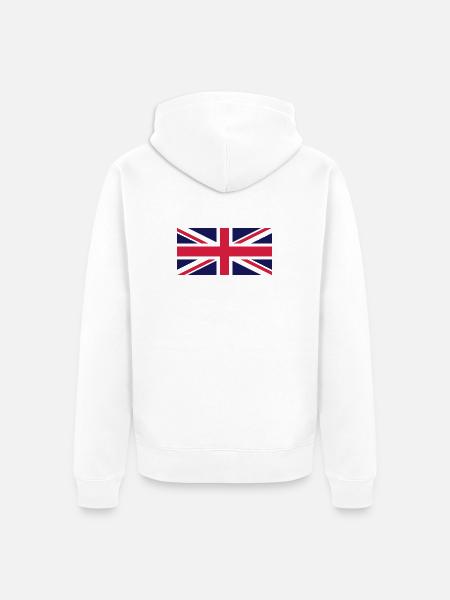 UNION JACK - Unisex Premium Bio Zip Hoodie - Weiß