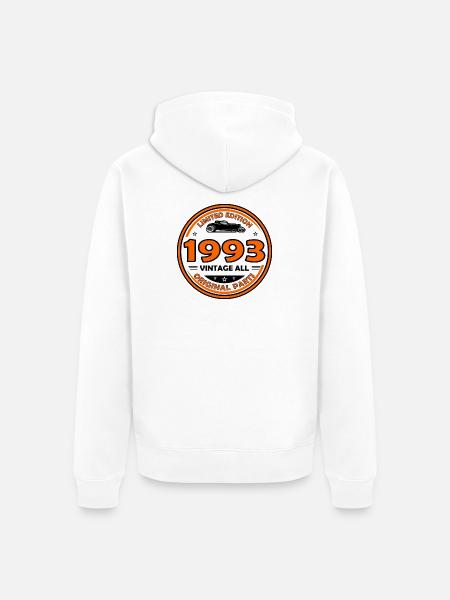 Jahrgang 1993 - Unisex Premium Bio Zip Hoodie - Weiß