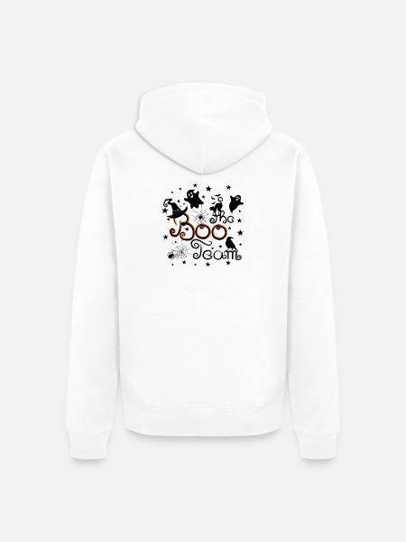 the Boo Team Halloween - Unisex Premium Bio Zip Hoodie - Weiß