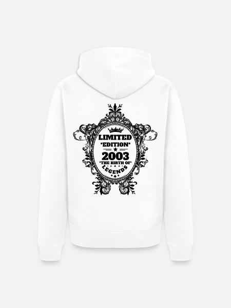 2003 - Unisex Premium Bio Zip Hoodie - Weiß