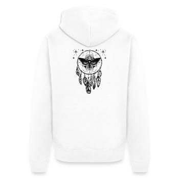 Tarot Karte Okkult Astrologie gothic esoterik - Unisex Premium Bio Zip Hoodie - Weiß - Hinten - Thijin (182cm)