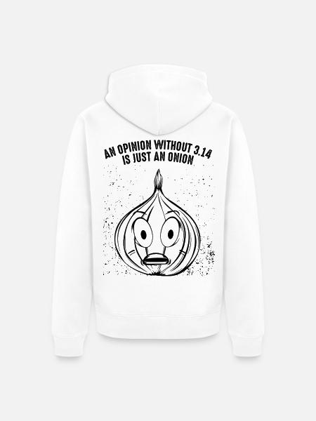 Math Pi onion - Unisex Premium Organic Zip Hoodie - white