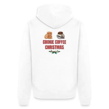 Cookie Café Réveillon de Noël - Veste à capuche bio Premium Unisexe - blanc - Dos - Thijin (182cm)