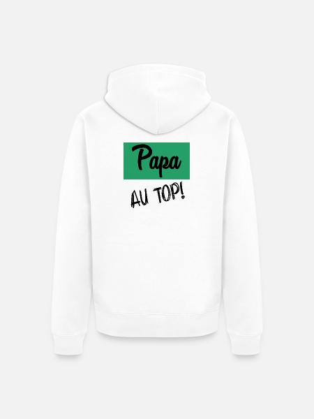 PAPA - Unisex Premium Bio Zip Hoodie - Weiß