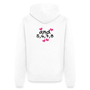 Tanzen Tanz Tanzkurs Rhythmus - Unisex Premium Bio Zip Hoodie - Weiß - Hinten - Thijin (182cm)