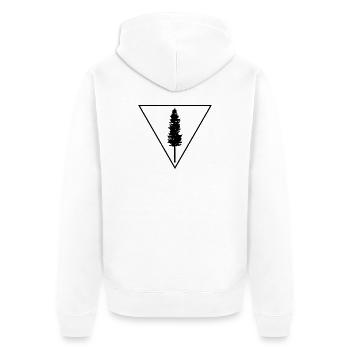 Tree in a triangle - Unisex Premium Bio Zip Hoodie - Weiß - Hinten - Thijin (182cm)