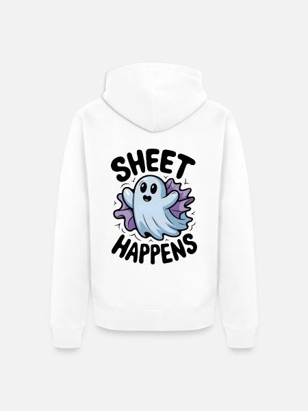 Blatt passiert - Unisex Premium Bio Zip Hoodie - Weiß