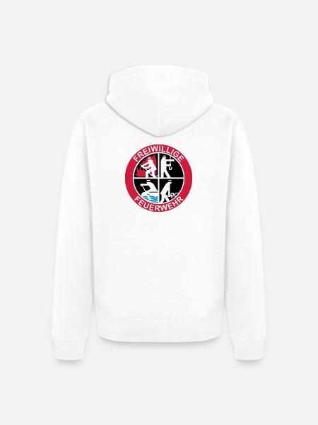 Freiwillige Feuerwehr Logo 3farbig - Unisex Premium Bio Zip Hoodie - Weiß