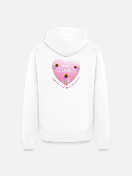 beste Enkelin - Unisex Premium Bio Zip Hoodie - Weiß