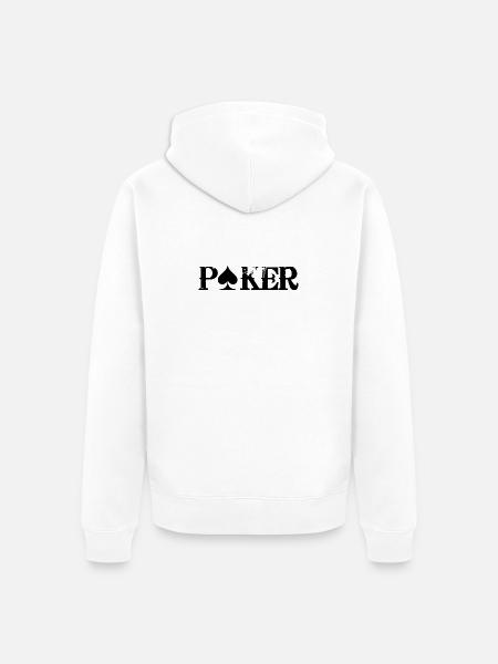 Poker - Unisex Premium Bio Zip Hoodie - Weiß