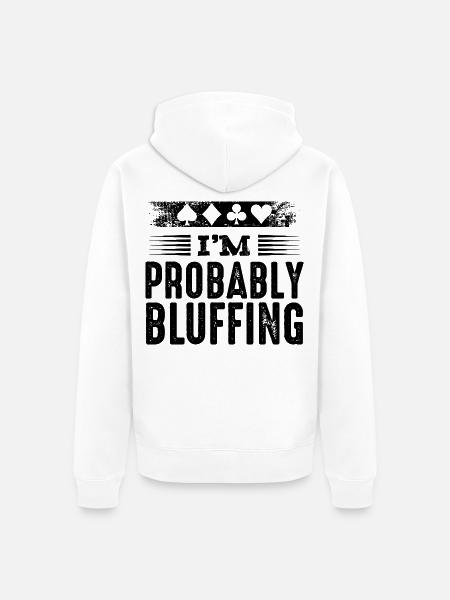Poker - Unisex Premium Organic Zip Hoodie - white