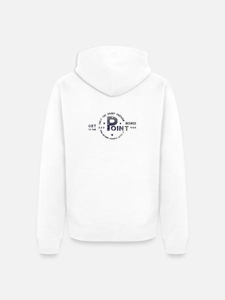 get to the point - Unisex Premium Bio Zip Hoodie - Weiß