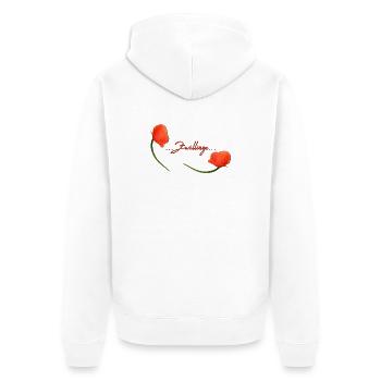 Zwillinge Mohn Klatschmohn Sternzeichen Zwillinge - Unisex Premium Bio Zip Hoodie - Weiß - Hinten - Thijin (182cm)