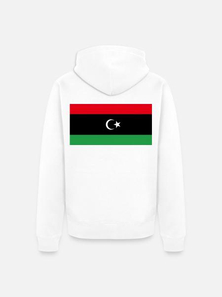 Libyen - Unisex Premium Bio Zip Hoodie - Weiß