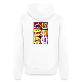 Comicstrip Comic-Strip Comic - Unisex Premium Bio Zip Hoodie - Weiß - Hinten - Thijin (182cm)