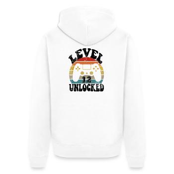 12 Birthday gift Funny 12th birthday Present - Unisex Premium Bio Zip Hoodie - Weiß - Hinten - Thijin (182cm)