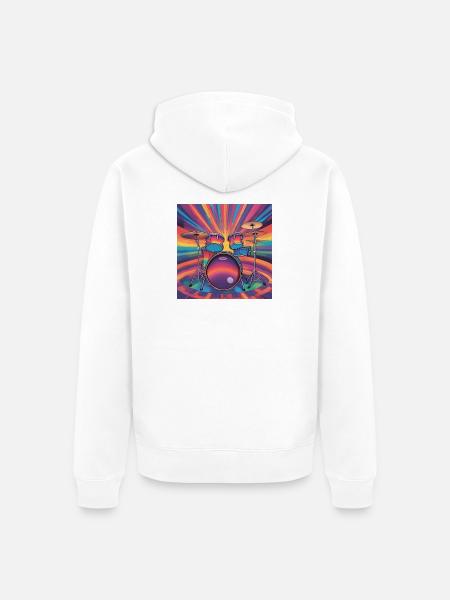 Batterie - Unisex Premium Bio Zip Hoodie - Weiß