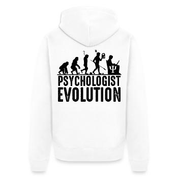 Psychologe - Unisex Premium Bio Zip Hoodie - Weiß - Hinten - Thijin (182cm)