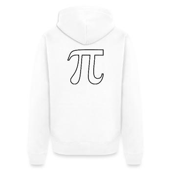 Pi Day PI pi - Unisex Premium Bio Zip Hoodie - Weiß - Hinten - Thijin (182cm)